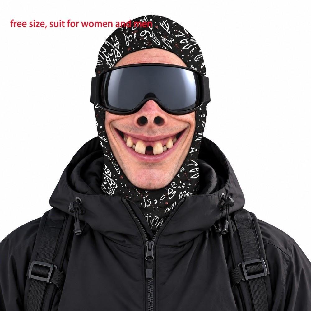 3D Printed Funny Realistic Face Ski Mask Warm Ski Mask Funny Balaclava Face Cover Cosplay