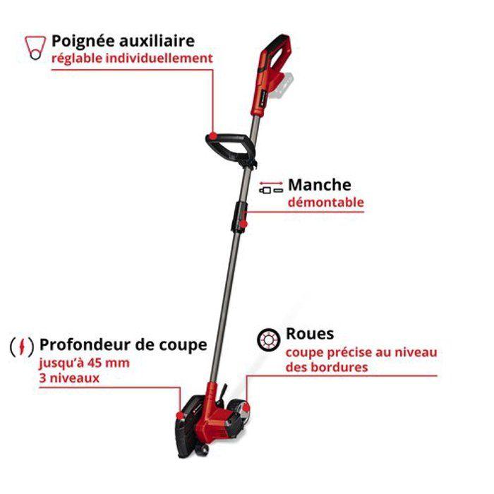 Einhell coupe-bordures / dresse-bordures sans fil ge-le 18/190 li - solo pxc (18v) livré sans batterie ni chargeur