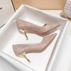 Fashion Shoes for Women Summer New High Heels Fashion Rhinestone Wedding Dress Bridal Shoes Women Luxury Elegant Party Pointed Toe Pumps
