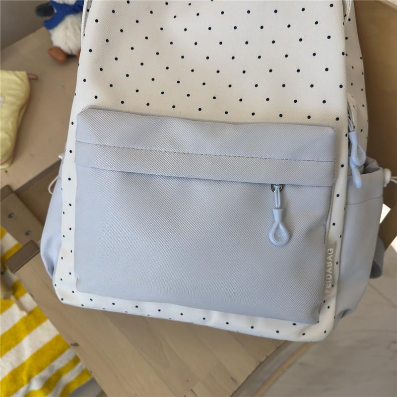 Dot Women's Backpack Large Capacity Student Schoolbag