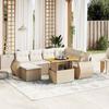 VidaXL Garden Lounge Set with Cushions 8 Pcs, Patio Sofas, Patio Furniture Set, Outdoor Furniture, Beige 3272311