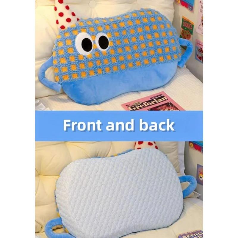 32cm Dopamine Stripe Plush Soft Pillow Cute Wear Hat Doll Warm Cushion Home Decoration Kids Toys Birthday Gift