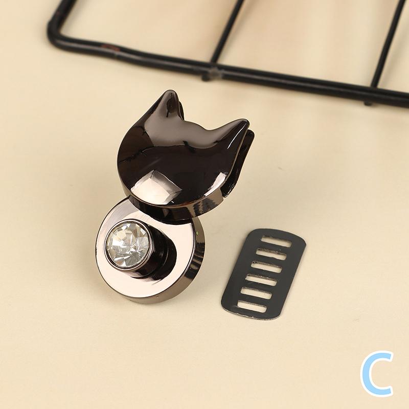 1Pc Cute Zinc Alloy Cat Shape Turn Lock Bag Twist Lock Closure Clasp Diy Leather Craft Handbag Shoulder Bag Purse Hardware