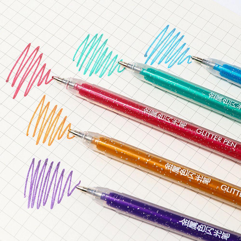 1,0 mm Niedliche Zeichenwerkzeuge Schreibwaren Glitzer Gelstift Leuchtmarker Farbwechsel Textmarker