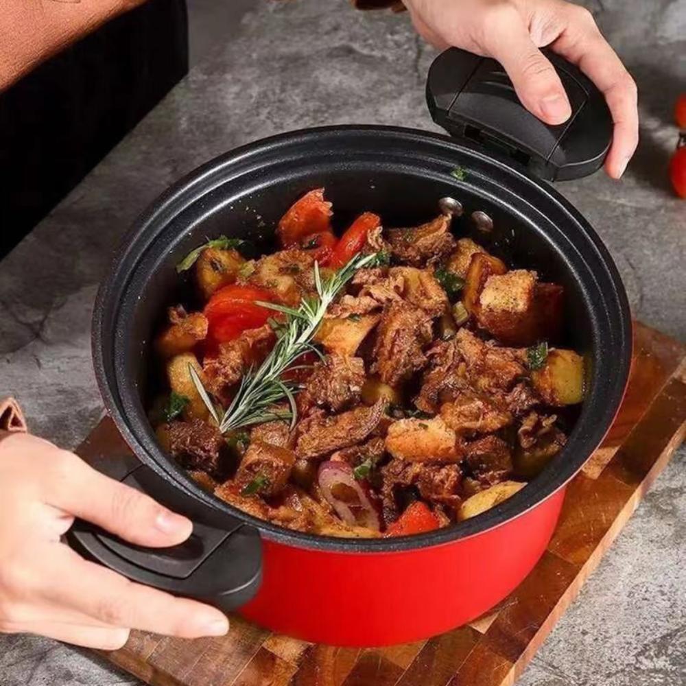 With Non-stick Coating 3.5L Pressure Cooker Lid Soup Pot Multi-function Simmering Pot  Gas Stove