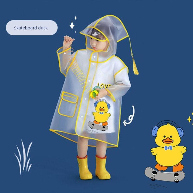 Children's Raincoat, Boys' Waterproof Rain Boots Set, Kidsren's Students' Special Full-Body Rain Poncho for School, Kindergarten Girls' Rain Poncho