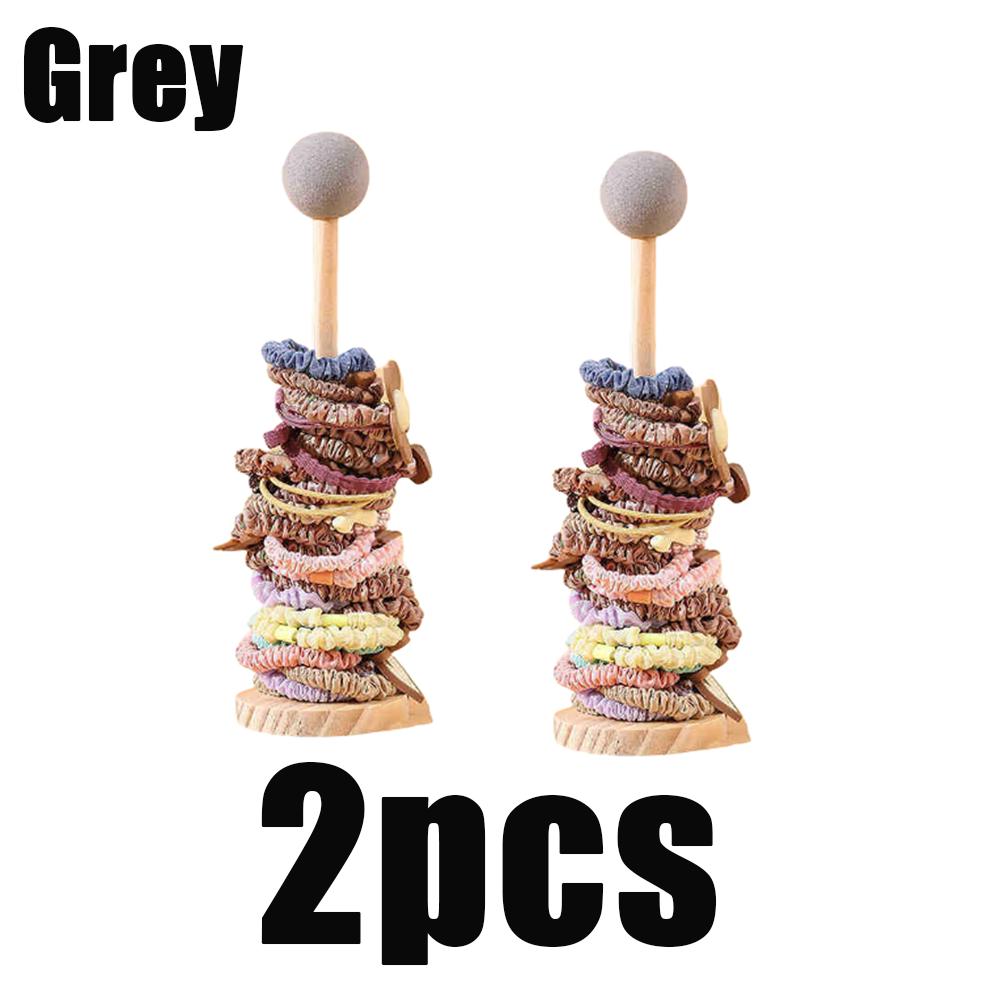 1/2pcs Wooden Hair Band Holder Rubber Band Hair Rope Accessories for Watches Jewelry Bracelets Scrunchies Shark clamp Hair Band