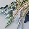 New Fashion Brand Woman Handbag Accessory Chains Detachable Floral Print Gold Silver Metal Silk Shoulder Strap Women DIY Chain Bag Handles