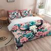 Bull Head Skull Flower 3D Printed Quilt Cover Set Vintage Style Soft Bedding Cover Home Polyester Textile Duvet Cover Pillowcase