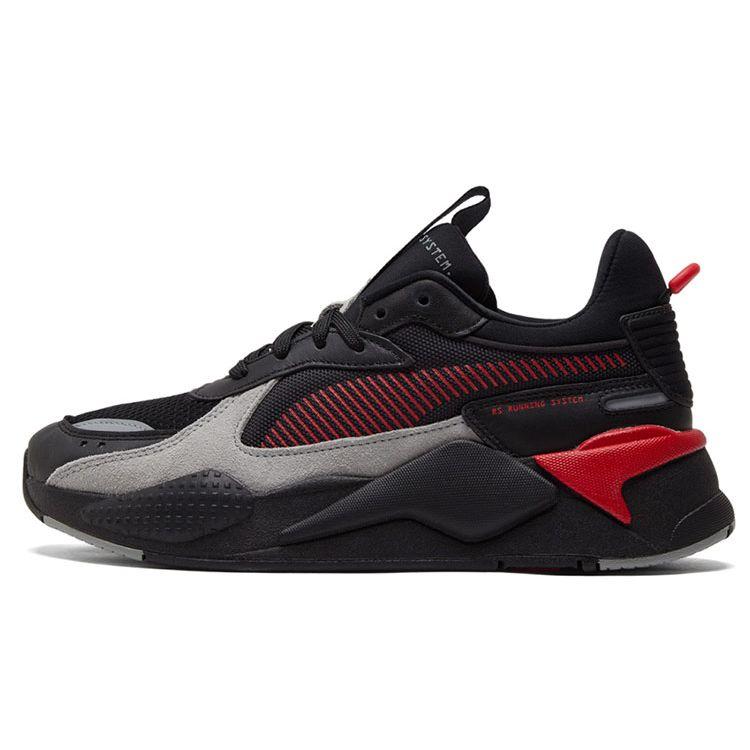 Puma RS-X Reinvention Unisex Black Red Sneakers 369579-13 EU 35.5