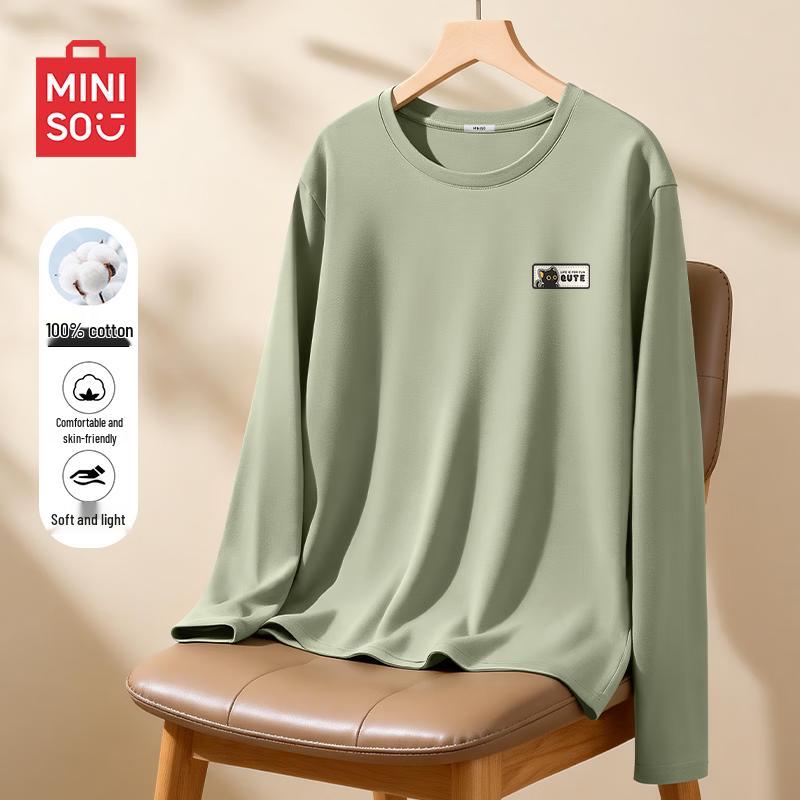 MINISO Men s Round Neck Long Sleeve Basic T-Shirt L