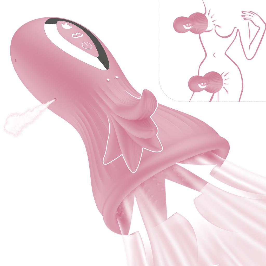 Clitoral Breast Vibrator Sucking Licking Tongue Sex Toy for Women Nipples Vagina Stimulator Orgasm Powerful Blowjob Stimulation
