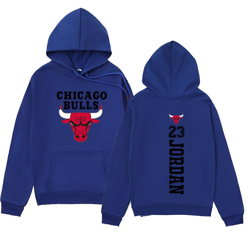Winter Chicago Bulls #23 Printed Hoodies Fashionable Casual Warm Sports Long Sleeved Men's and Women's Unisex Hooded Sweatshirts