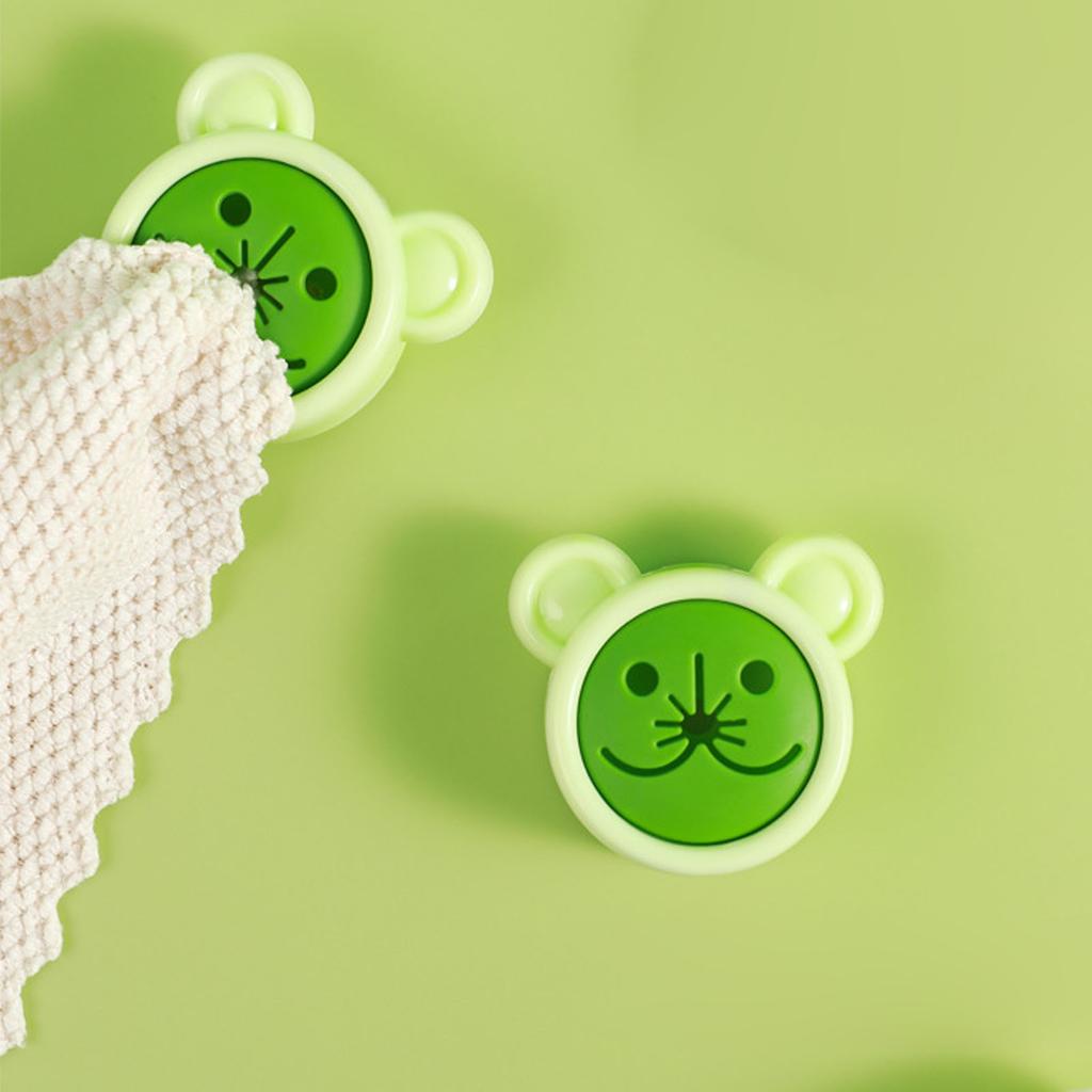 Push In Suction Hand Towel Holder Cartoon Shaped Round Self Adhesive Wall Dish Towel Hook for