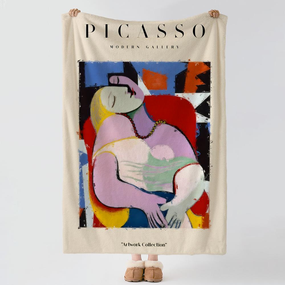 Artist PPablo PPicasso Throw Soft Warm Flannel Blanket Multiuse Throw for Bed Sofa Office Air Conditioning Nap Blanket