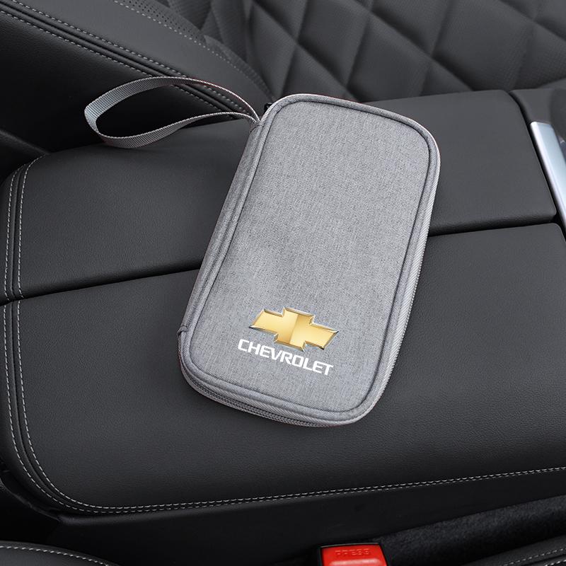Bærbar biloppbevaringspose for Chevrolet Spark Captiva Cruze Tracker Orlando bilnøkler førerkort Kabel Gadget Kortlomme