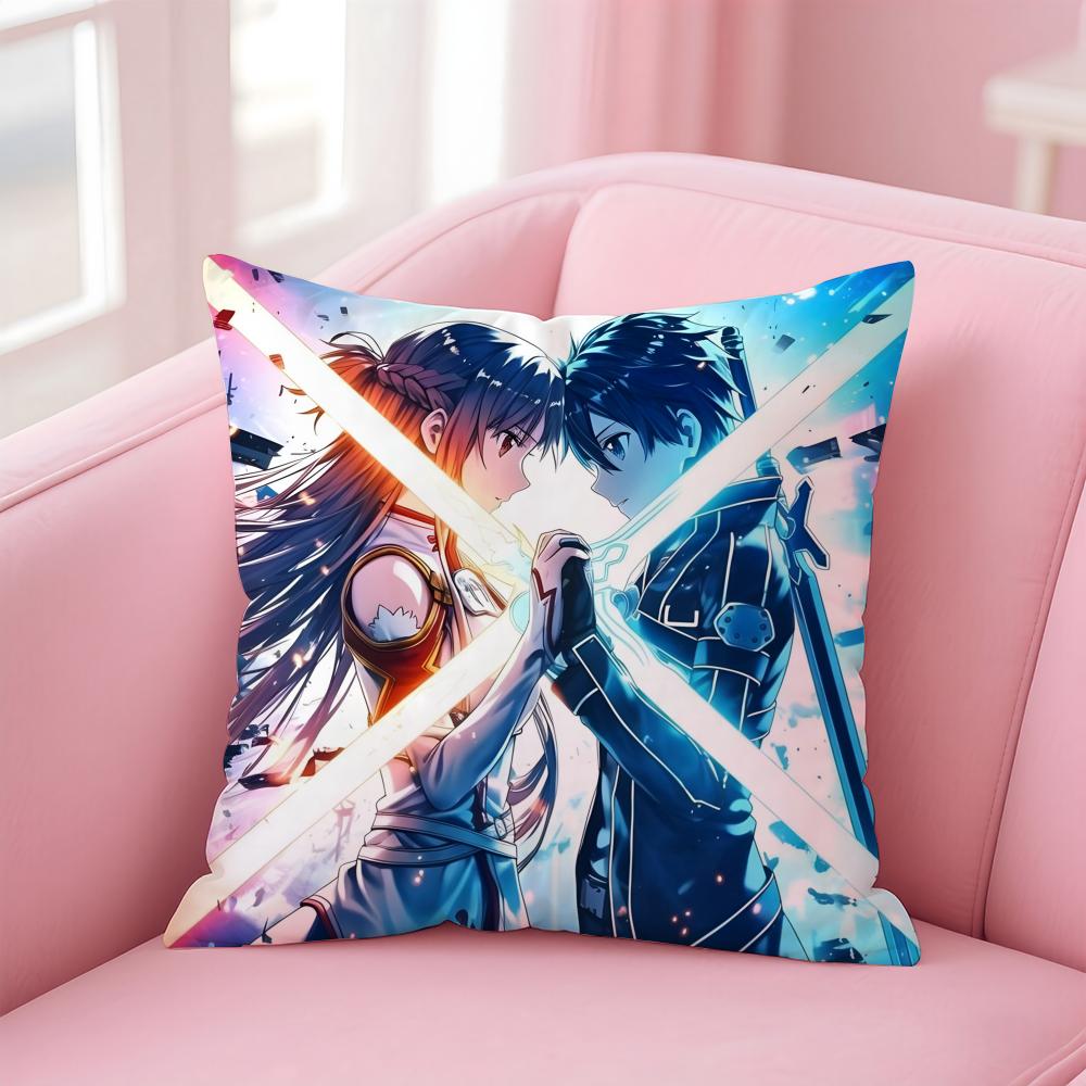 Asuna sword art online progressive Cushion Cover Pillow Case Soft Friendly Fabric Concealed Zipper