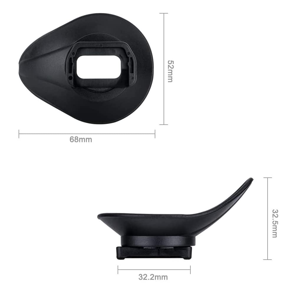 JJC Eye Cup Sony Eye Cup Kompatibilní s fotoaparátem Sony A6400 A6600 A6500 Ochrana hledáčku otočný o 360 stupňů Pohodlný Lehký Vyrobeno z