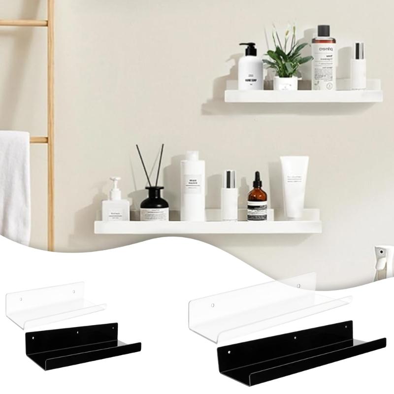 4Pcs Hanging Display Shelves for Books and Records Easy Install Photo Presentation Rack Multipurpose Floating Shelf