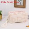 Cute Pink Plush Pen Case With Spacious Design For Girls Stationery Organizer For School Use
