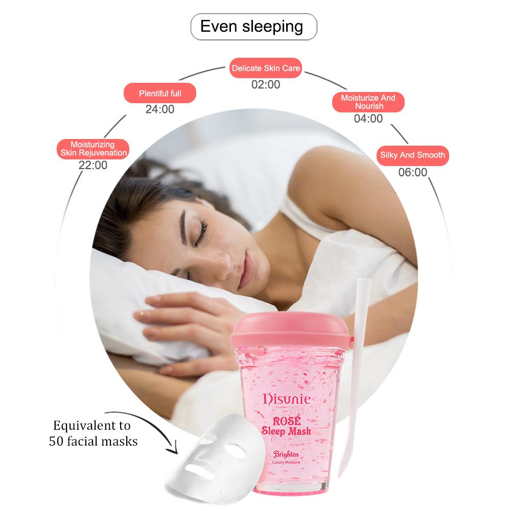 Maska do twarzy Rose Sleep Nawilżająca, rozjaśniająca maska ​​​​błotna bez mycia Maska do twarzy Produkt do pielęgnacji skóry