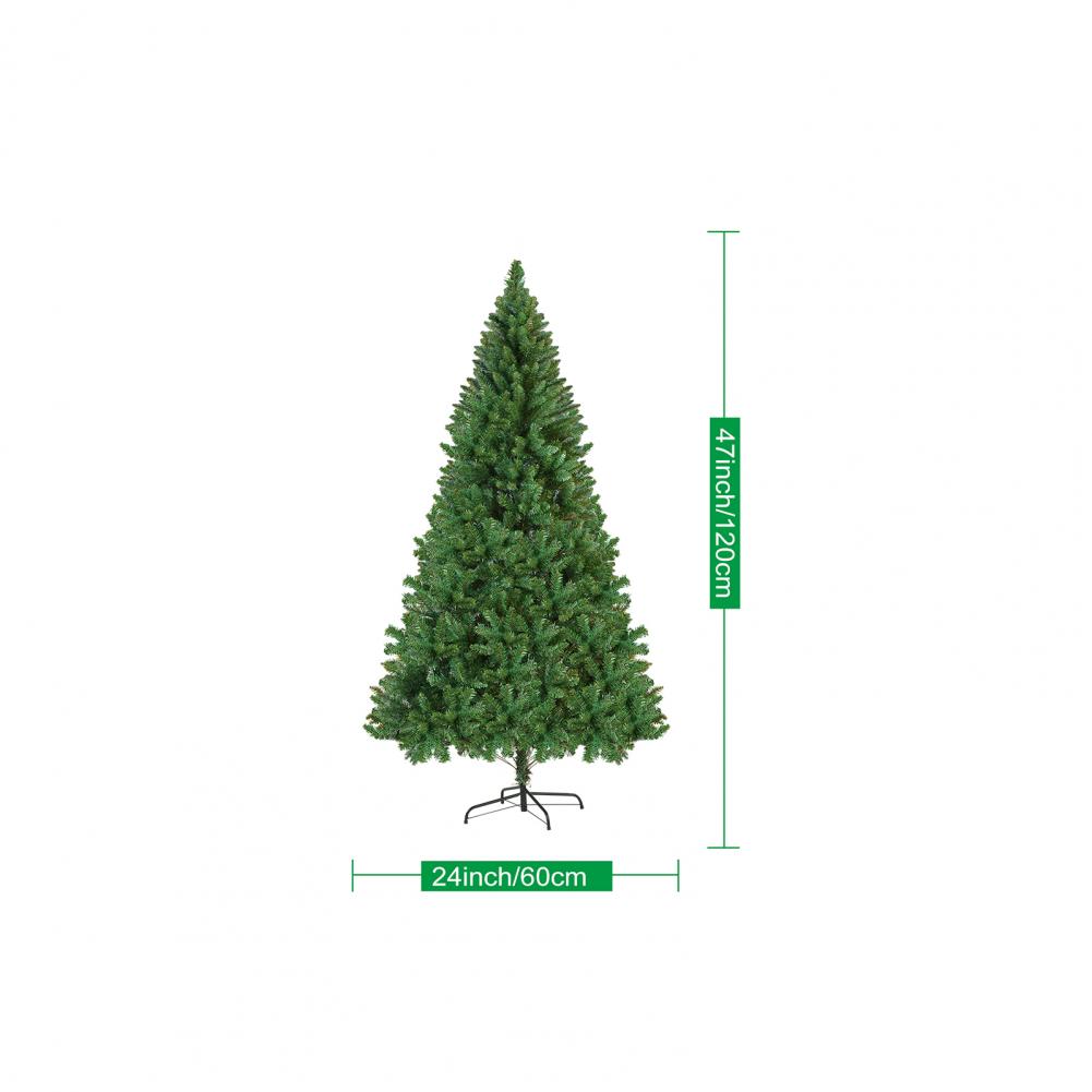 1,2-2,4 m Künstlicher Bleistift-Weihnachtsbaum, Schlanker Weihnachtsbaum mit Klappmechanismus, Eisenfuß & 650 Spitzen, Leicht zusammenfaltbare Feiertags-Partydekoration