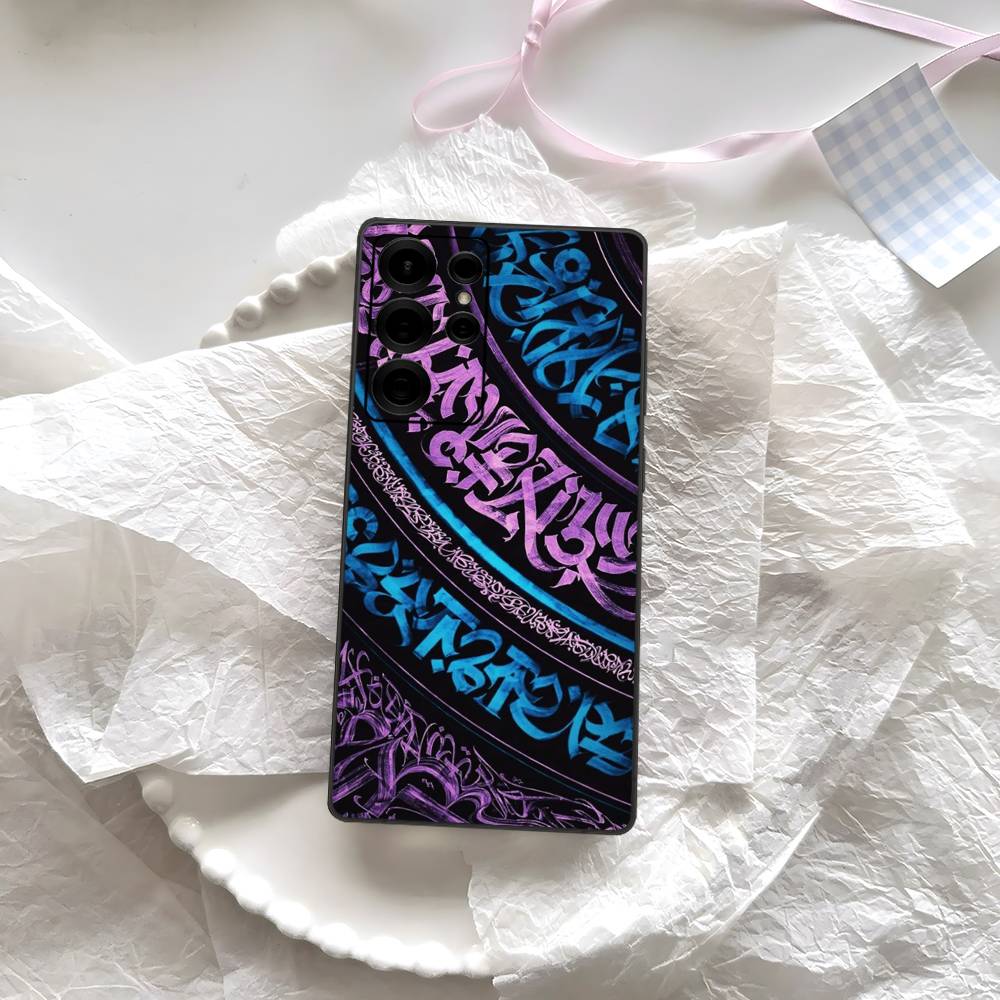 Pokras Totem Design Lampas Art Graffiti Phone Case Silicone PC+TPU For Samsung S10 20 30 22 23 24 Plus Lite Fundas