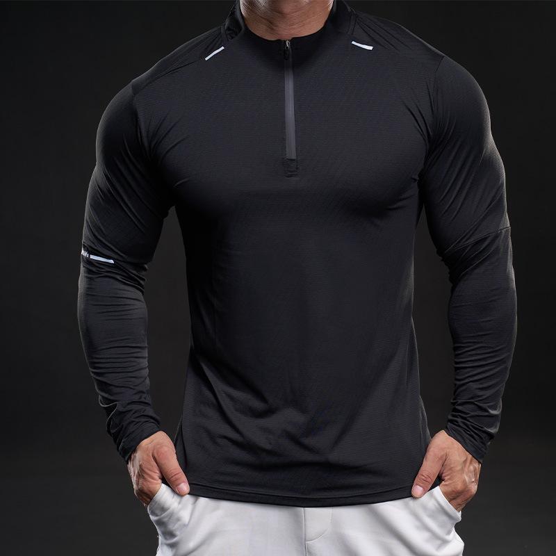 Sports T-shirt Men Running and Fitness Long-sleeved Quick-drying Clothes Autumn and Winter Basketball Training Outdoor Cycling Top Loose Base