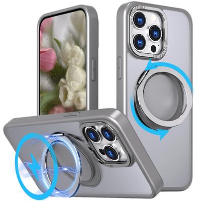 Fast Magsafe Case For iPhone 15 14 13 12 11 Pro Max XR 15 14 Plus Car Magnetic Ring Holder Silicone Protection Hard Phone Cover