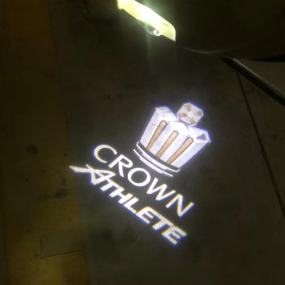 2Pcs Led For Toyota Crown S170 S180 S200 S210 Royal Projector Car Decor Welcome Door Lights Puddle Lamp Sticker Accessories