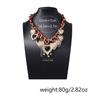 Unique Personality and Creative Design Sense Chain Braided Rope Winding Alloy Pendant Love Necklace Casual Versatile