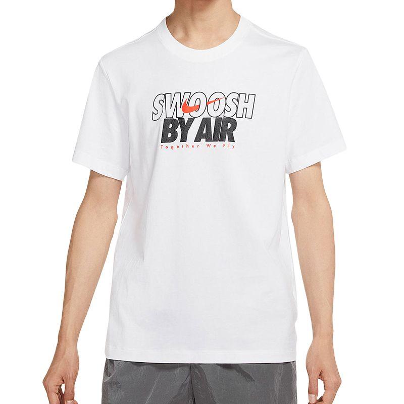 

Nike T Shirts Men s White Crew Neck Moderate DJ1422-100 2XL