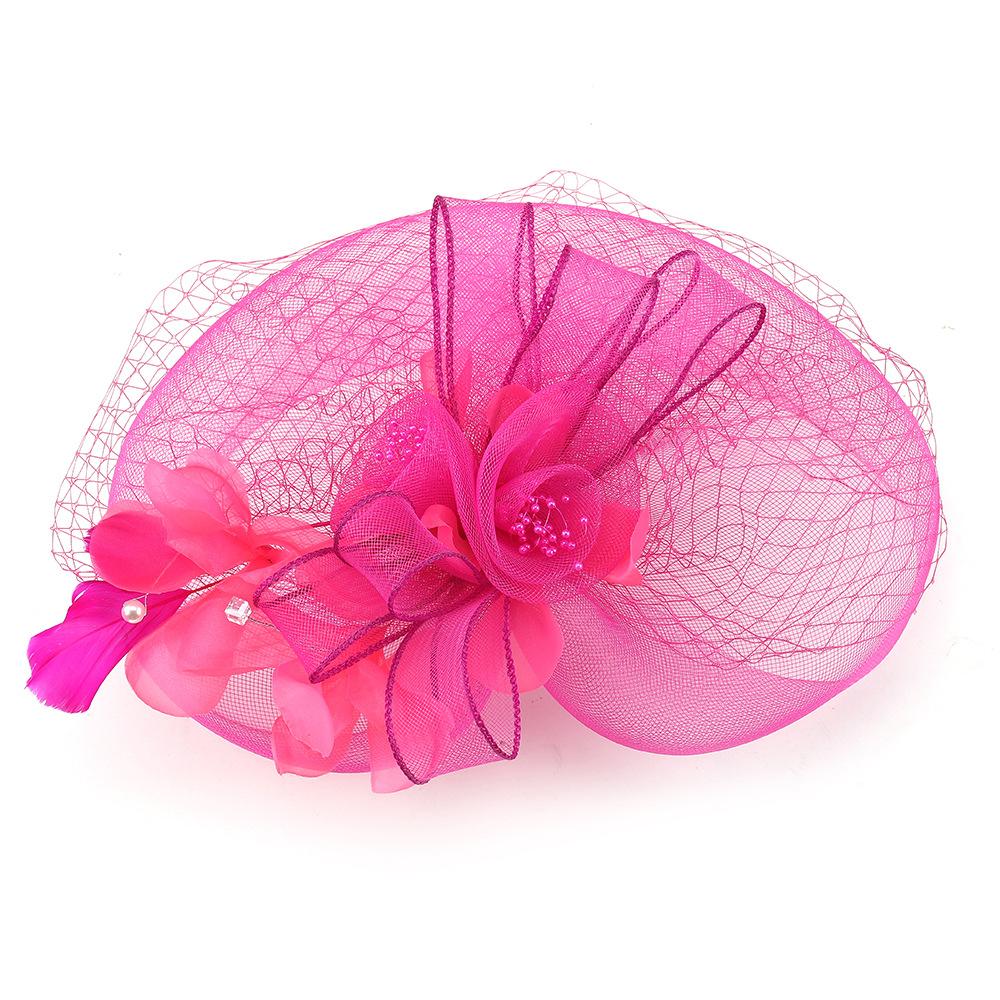 Bride Headband Perfect Gauze Felt Fabric Wedding Hat With Veil and Clip Unique Party Hat Fashion Church Hat Fascinator for Women
