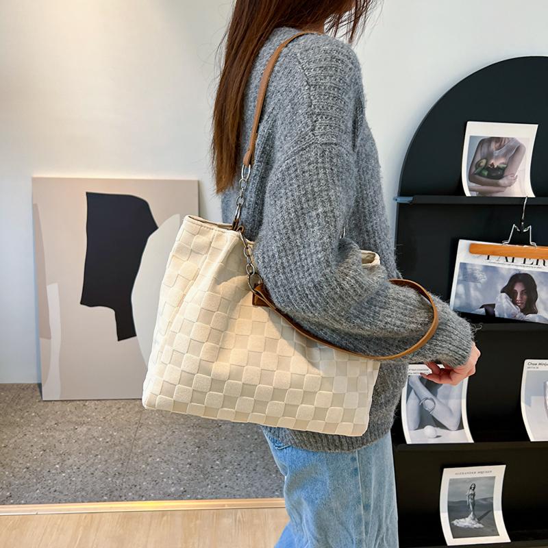 Women'S Canvas Casual Baguette Large Capacity Shoulder Tote Bag Satchel Bag