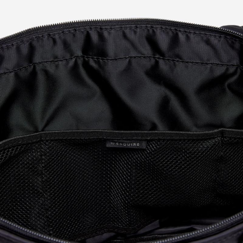 By Esquire Male Leo Nylon Shoulder Bag Black