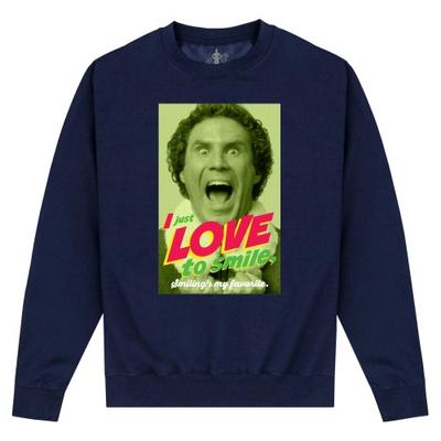 Elf Unisex Adult I Love To Smile Sweatshirt