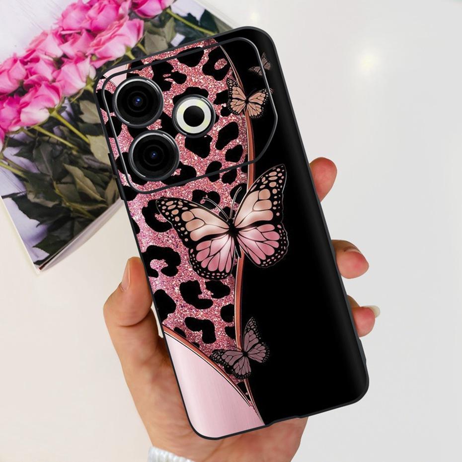 2024 Fashion Case For Tecno Pova 6 Neo Black Silicone Soft TPU Back Cover For Tecno Pova 6Neo 4G Phone Cases