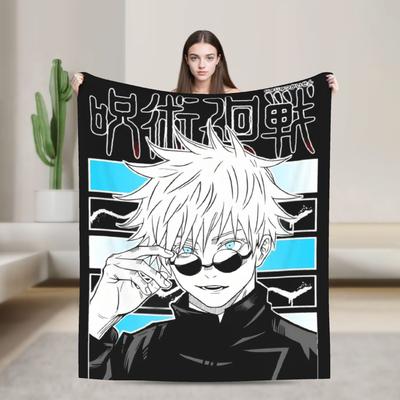 Κουβέρτα Jujutsu Kaisen Gojo Satoru Anime Φανέλα Ρίψης Κλινοσκεπάσματα Καναπές Εξατομικευμένο Μαλακό Ζεστό Καλύμματα Κρεβατιού,