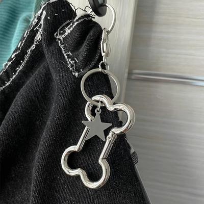 Punk Cool Bone Brelok Koreańska Moda Gwiazda Torba Wisiorek Akcesoria Biżuteria Gotycka Grunge Breloczki Słodkie
