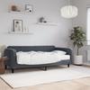 Vidaxl Sofa Z Materacem Do Spania, Ciemnoszara, 100X200 Cm, Aksamit