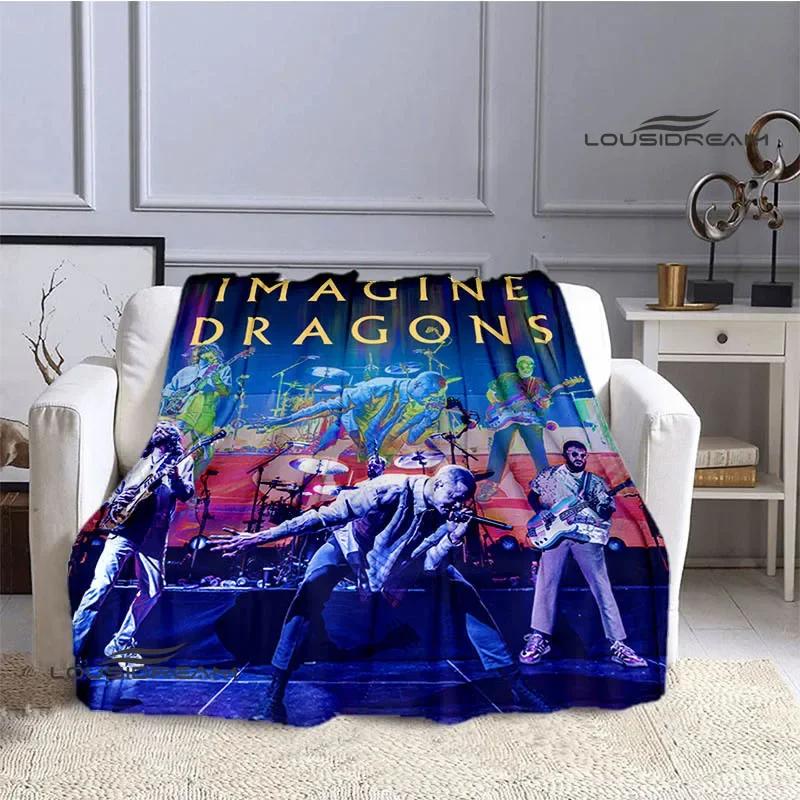 Rock Band Imagine Dragons Printed blanket flannel warm blankets bed linings Soft and comfortable blanket birthday gift