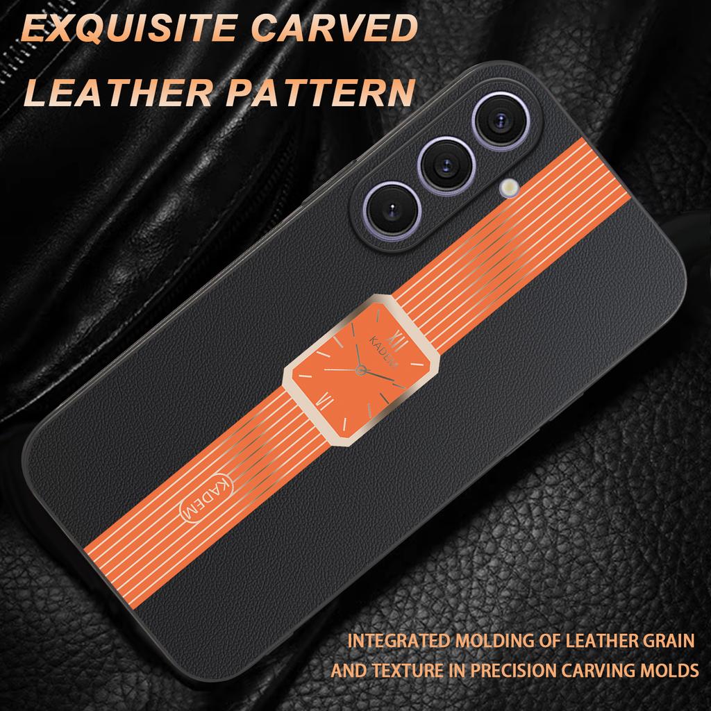 For Samsung Galaxy S25+ Case Leather+TPU+Acrylic Anti-Scratch Phone Cover