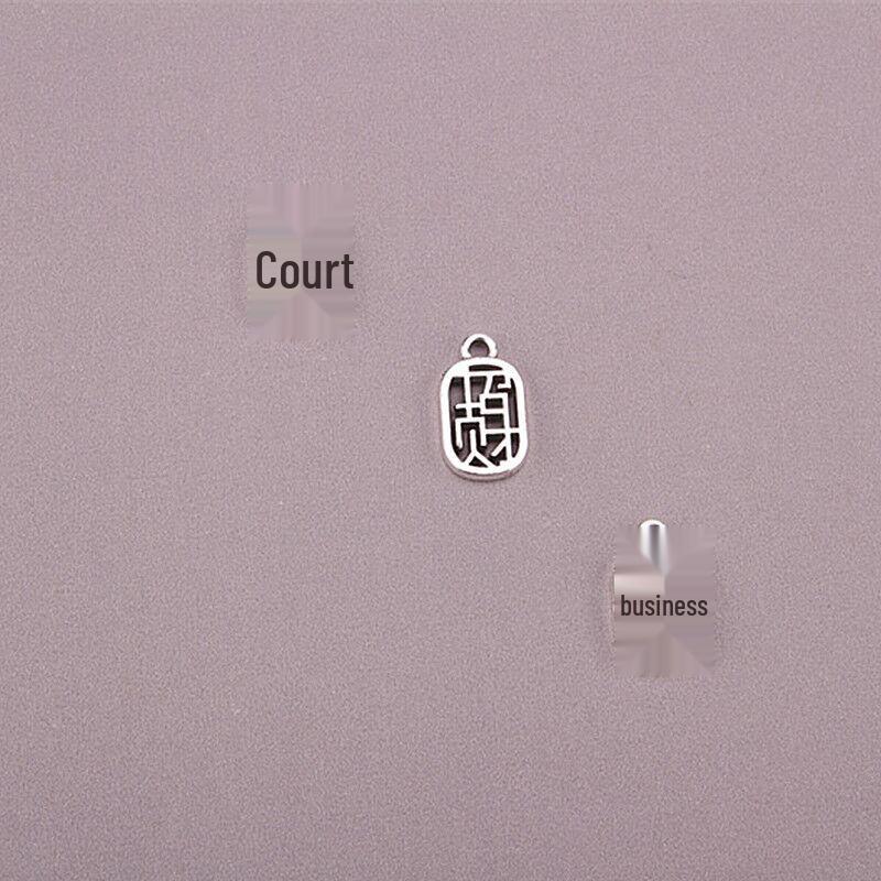 Tibetan Silver Clover & Bell Charm Bracelet with Pendant