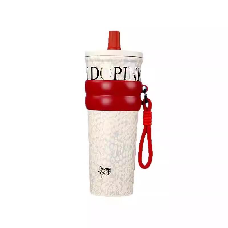 MRSIKEY Lucky Snake Portable Coffee Cup with Straw