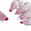 2026 New Year Red French Cherry Polka Dot Cat Eye Manicure - Cute, Handmade, Long Style Nails