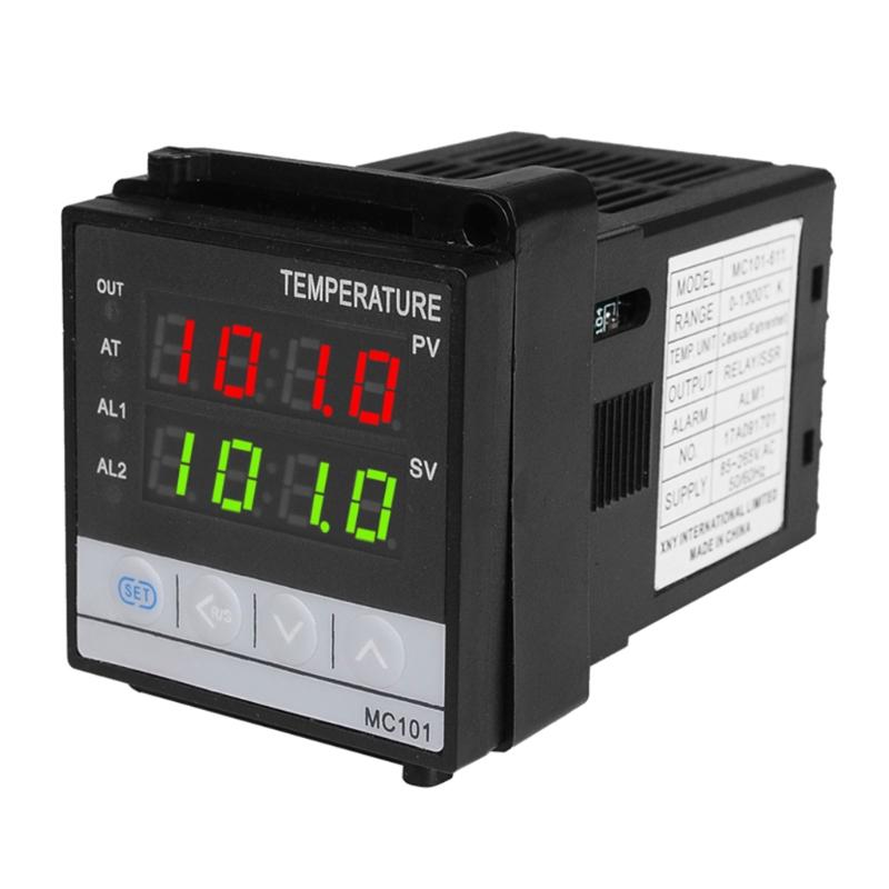 MC101 Digitaler PID-Temperaturregler Relais-/SSR-Ausgang 48mmx48mm 85-265VAC Unterstützt ℃/℉ Temperaturanzeige