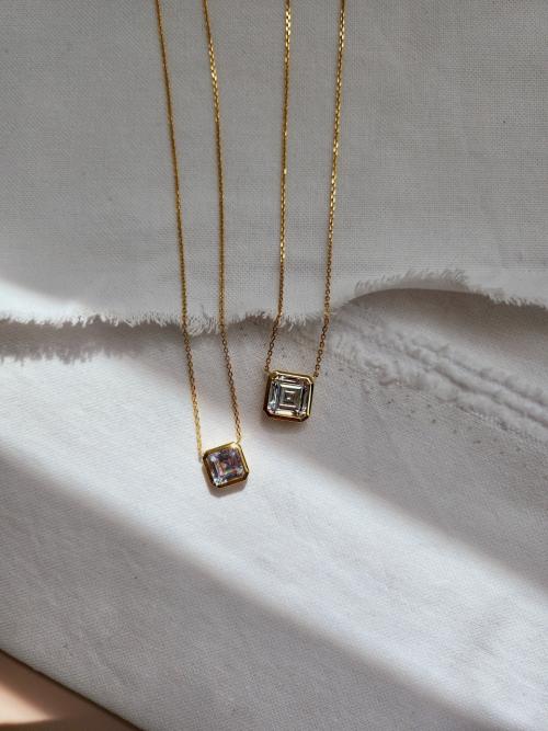 Douze 4.5 Carat Asher Cut Necklace