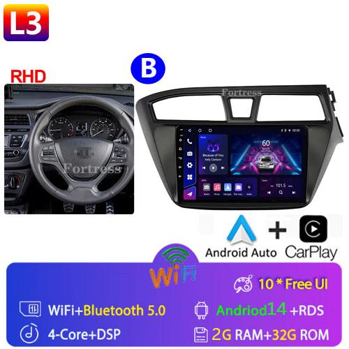 

Fortress 6G 128G Android 12 автомобильное радио для Hyundai I20 LHD 2015 2016 2017 стерео GPS Carplay авто мультимедийный плеер 2Din DVD