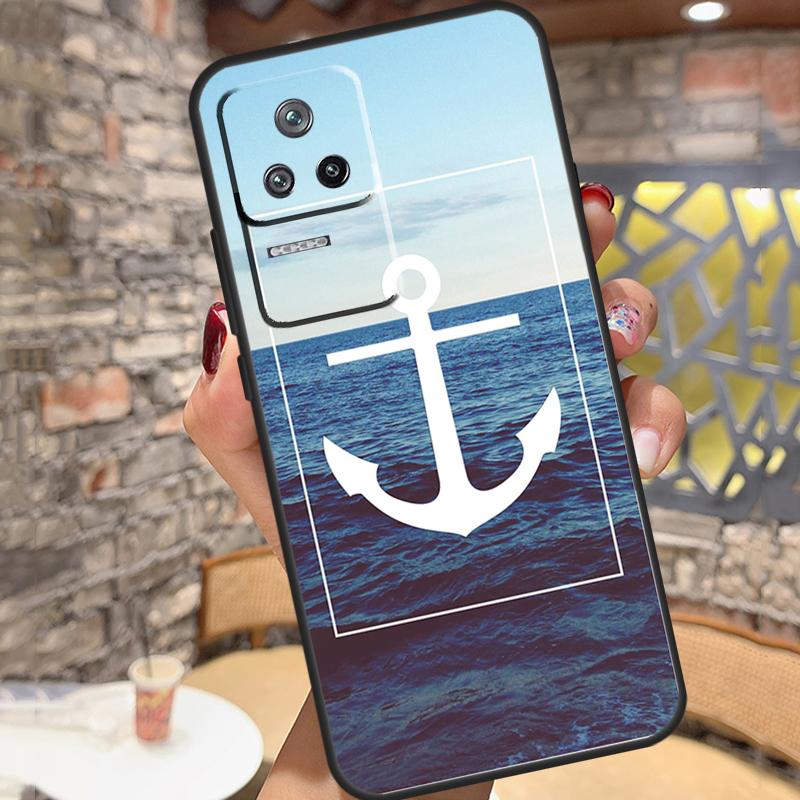 

Nautical Anchor Boat Sea Case For Xiaomi 15 Ultra 13 14 11T 12T 13T 14T Pro POCO X7 X3 X5 X6 Pro M6 F5 F6 Pro Cover Xiaomi 13 Pro