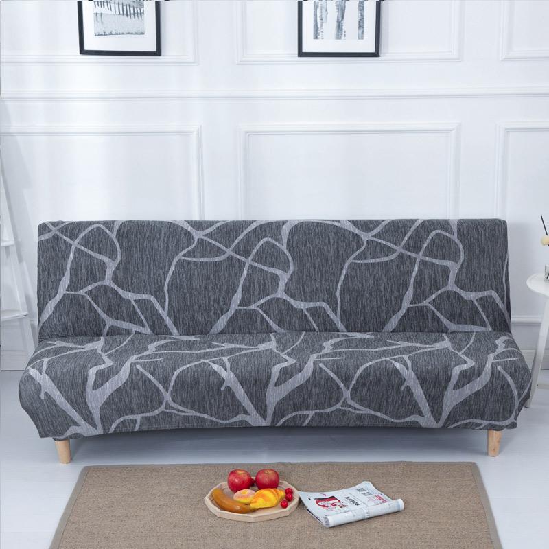 Plaid Elastic Bedspread on The Folding Sofa Bed Covers for Living Room Big Couch Cover Long Chair Without Armrests Slipcovers